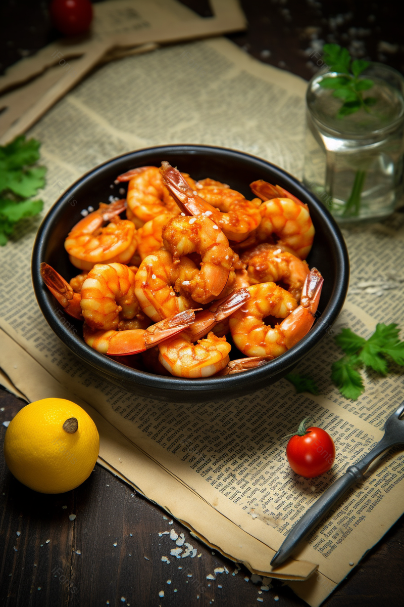 特色美食椒盐虾俯视拍摄电商,高清,摄影图,摄影图片,图片大全,摄影图免费下载